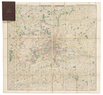 (LONDON.) Group of 5 large nineteenth-century folding maps.